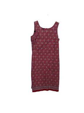 Charter Club Red Floral Sleeveless Cotton Sheath Dress 2P Petite